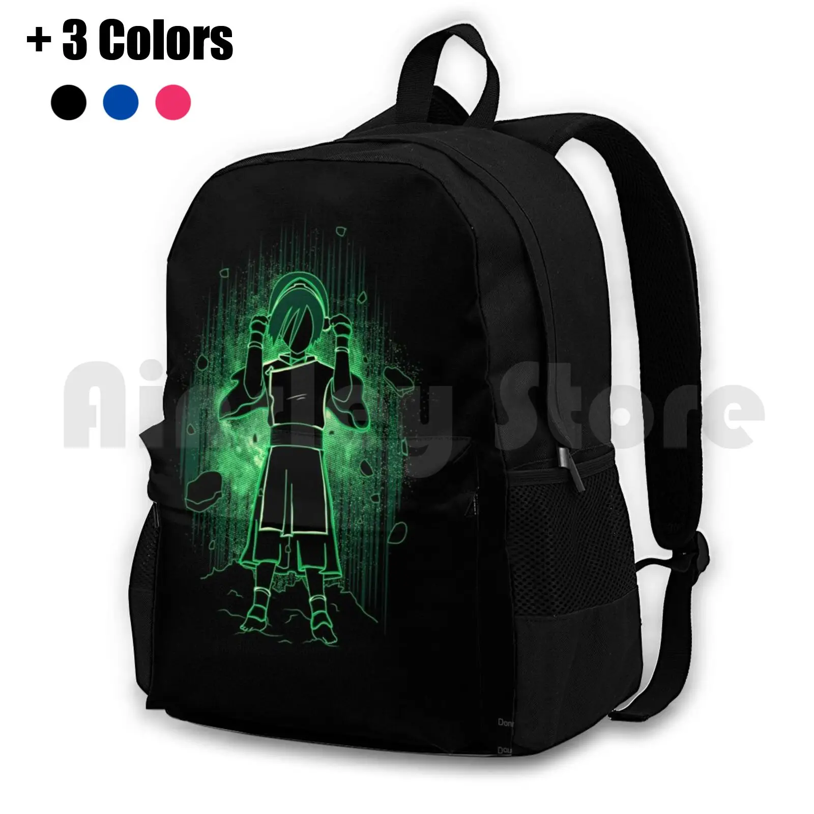 Shadow Of The Earthbender Outdoor Hiking Backpack Riding Climbing Sports Bag Aang The Last Airbender Zuko Toph Korra Cartoon