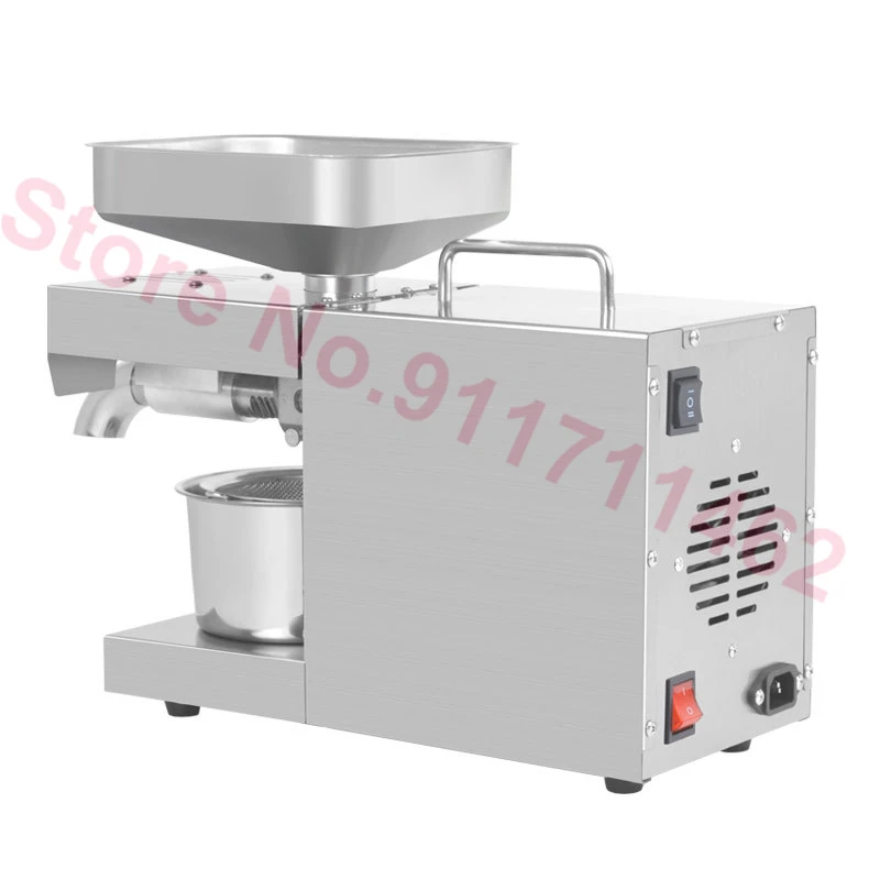 750W Automatic High Extraction Rate Oil Presser Stainless Steel Oil Press Machine Oil Extractor for Cold/Hot Squeeze