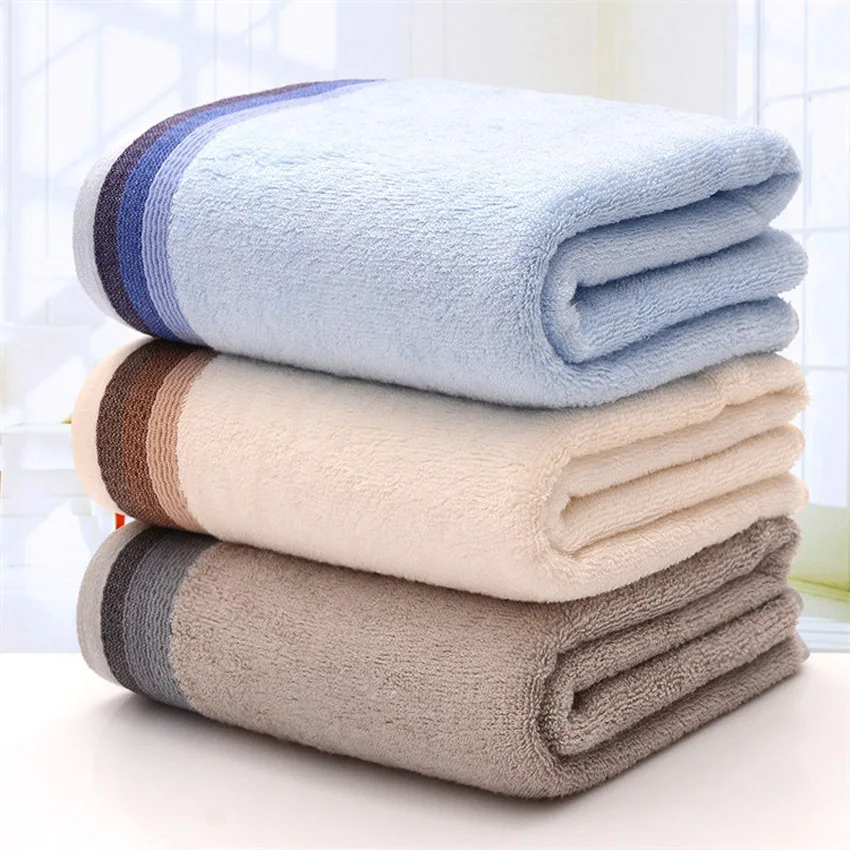 Bamboo Fiber Bath Towel for Adult Couple Thickening Gradient Not Fade Bathroom Towels Beach Towel Serviette De Bain