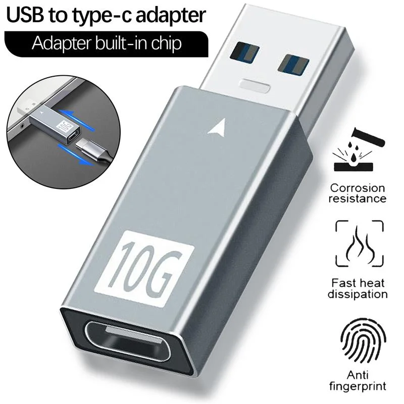 10Gbps USB 3.1 Male to Type C Female Charging Data Adapter USB 3.1 Data Extension Converter for Computer PC Earphone Hard Drive