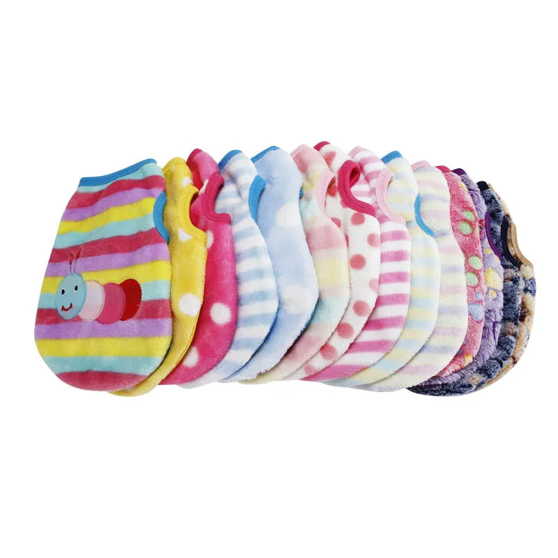 Flannel Soft Dog Clothes New Born Puppy Pet Clothes Fleece Clothing Pets Clothing Cat Rabbit Dog Coat For Small Medium Dogs Warm