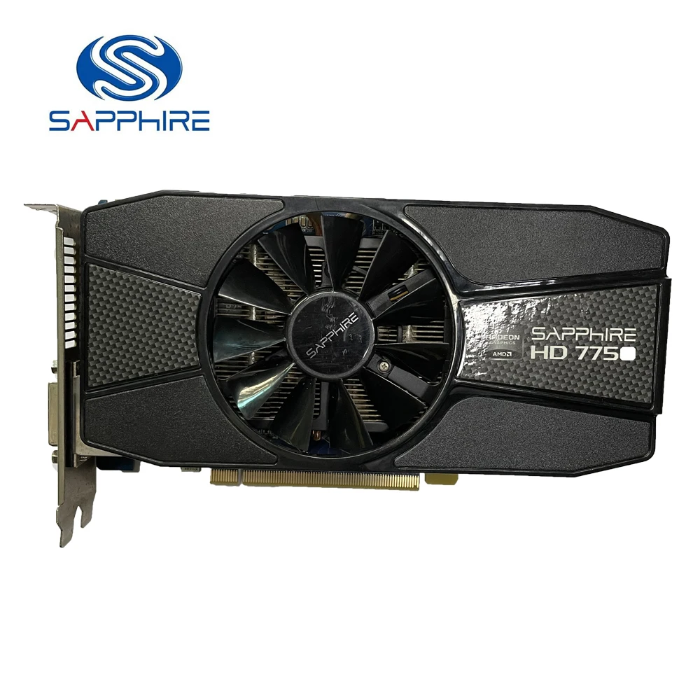SAPPHIRE Graphics Cards HD7750 128Bit GDDR5 Video Card for AMD HD 7750 Cards 1GB 1G DisplayPort HDMI DVI 4500MHz видеокарта Used