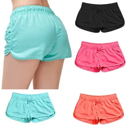 Summer Sport Shorts Women Fitness Solid Sexy Available Loose Elastic Waist Breathable Beach Gym Sport Female Clothing 2023