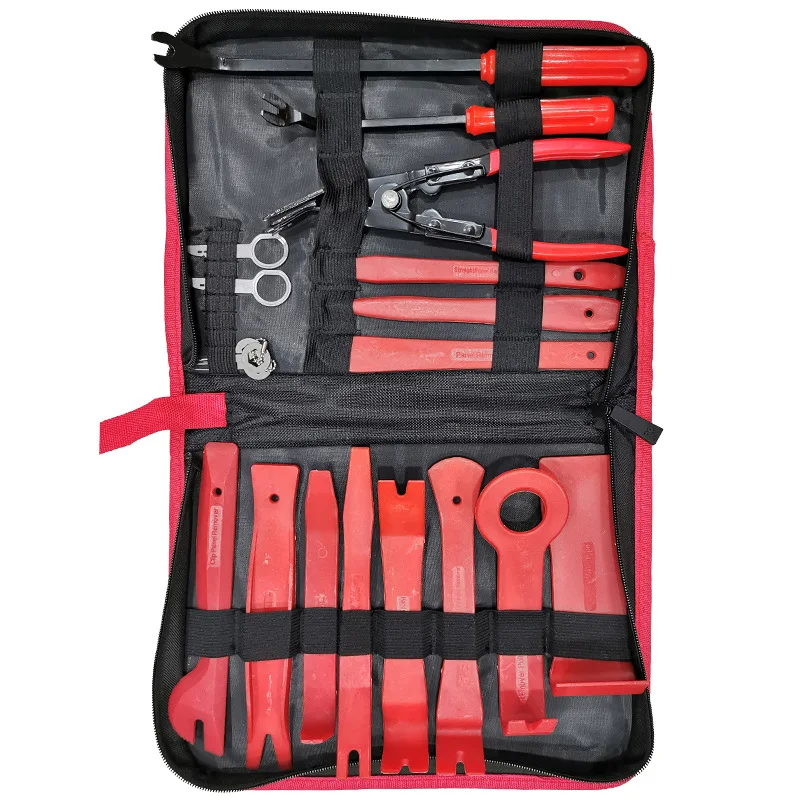 

19pcs Car Acoustic Dismounting Tool Modification Disassembly Crow Plate Rubber Buckle Non Nail Door Hoy Buckle Screwdriver Plier