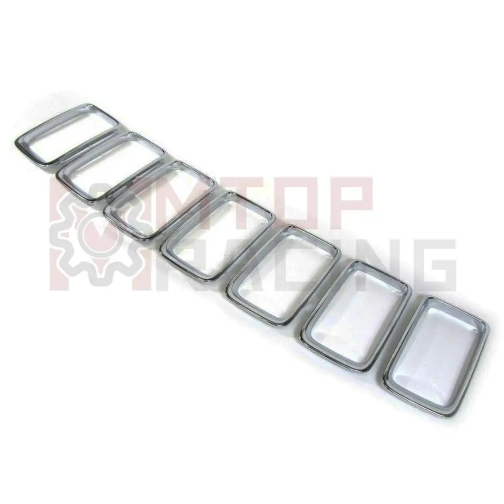 

Chrome Front Grille Vent Trim Ring Cover For Jeep Grand Cherokee 2014 2015 2016