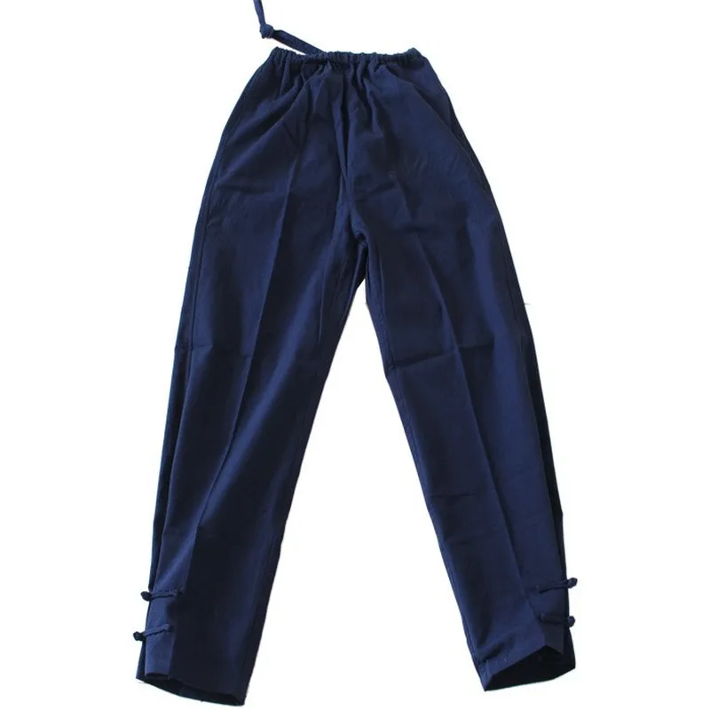 

Chinese Wushu Kung Fu Pants Martial Arts Tai Chi Wing Chun Trousers 100% Cotton Sports Casual Tang Suit Pants