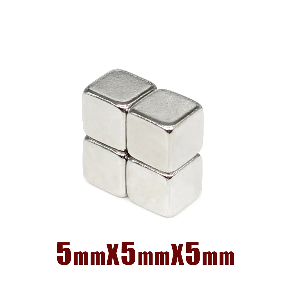

20/50/100/200/300/400/100 шт. 5x5x5 квадратные магниты сильный мощный магнит для холодильника, DIY, здания, научных, ремесел, образования