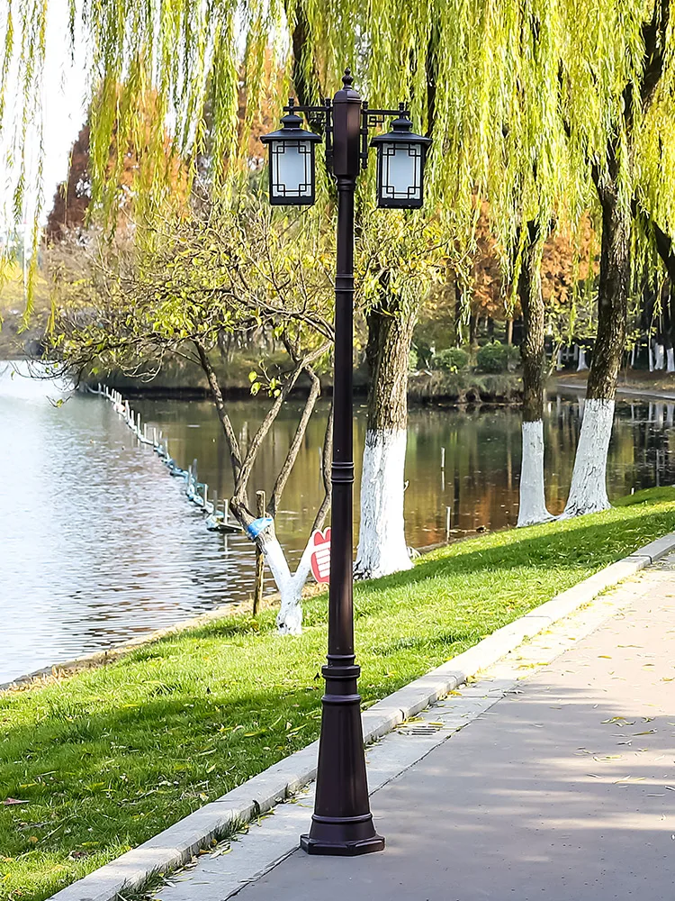 Imagem -03 - Luz de Rua ao ar Livre Luz Europeia-estilo de Alumínio Jardim Lâmpada para Casa Pátio Quadrado Parque Paisagem Iluminação Luz de Rua