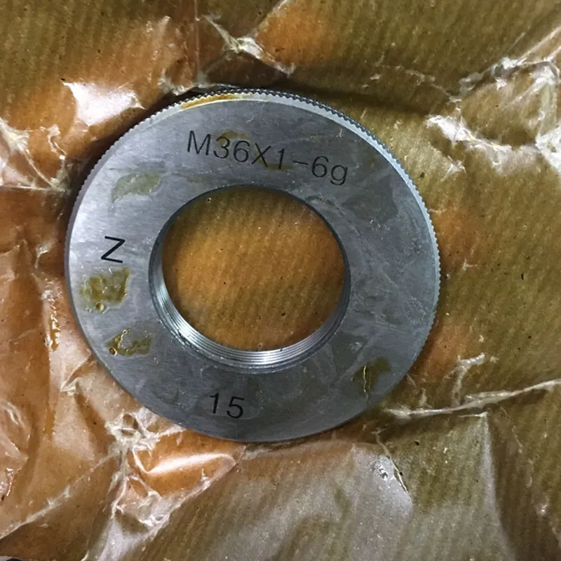 Calibrador externo métrico de anillo de rosca, herramienta de medición de calibre go nogo, M36X0.75, M36X1, M36X1.25, M36X1.5, M36X4