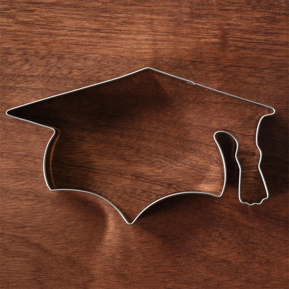 KENIAO Graduation Cap Cookie Cutter - 11.4 x 6.5 CM - Biscuit Fondant Bread Sandwich Mold - Stainless Steel