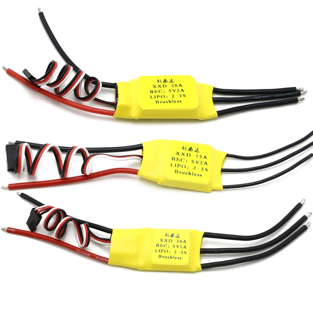 XXD 10A 15A 20A 30A 40A 50A 60A 70A 80A 100A 125A 200A 2-7S 5V/2A 5V/5A BEC Output ESC Speed Controller For RC FPV Quadcopter