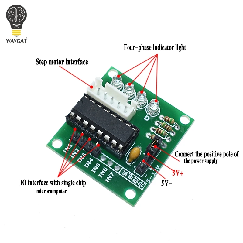 1set Smart Electronics 28BYJ-48 5V 4 Phase DC Gear Stepper Motor + ULN2003 Driver Board for arduino DIY Kit image 6