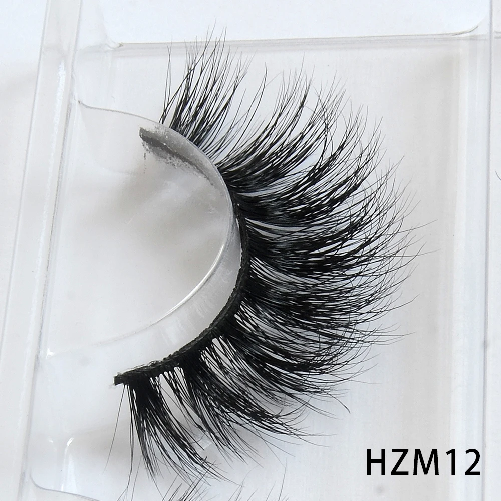 Dropshipping 15-18mm 3D Resuable Dramatic Wispy Mink Fake Eyelashes Makeup Strip False Lashes With Free Eyelash Packaging Boxes