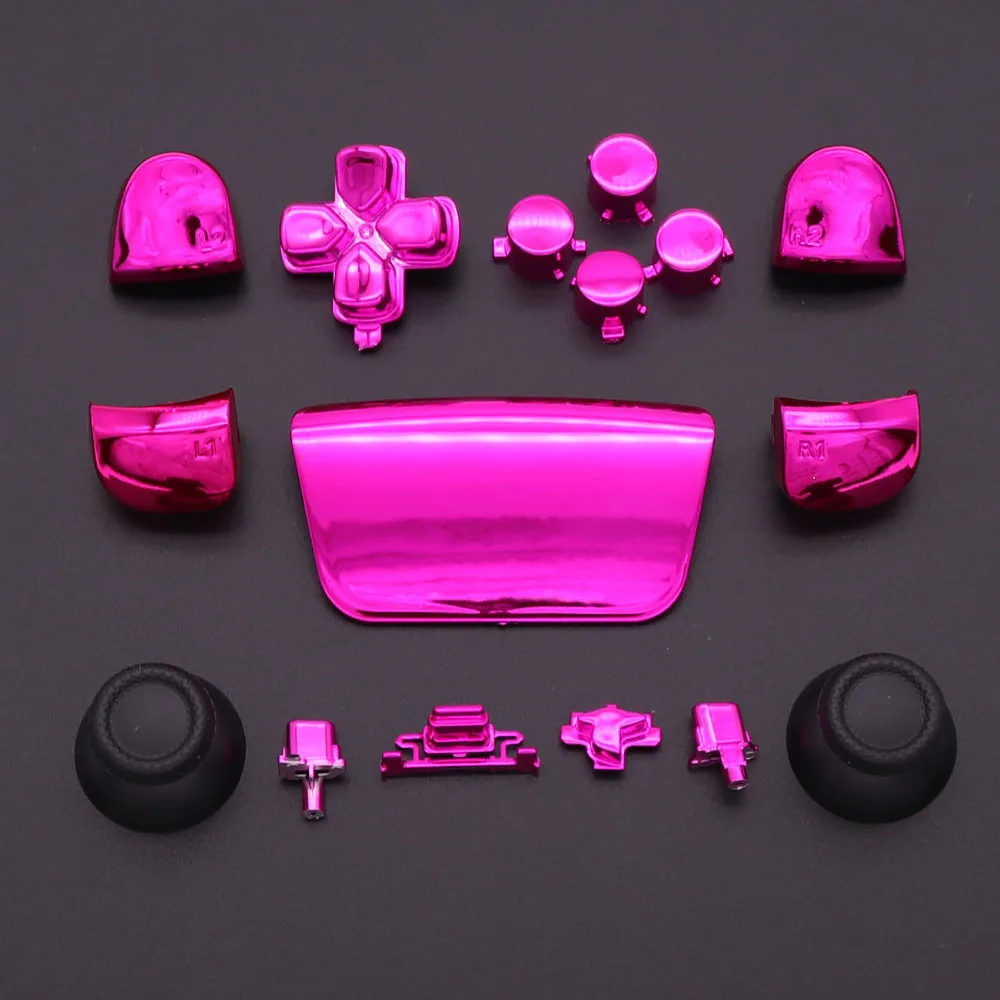 TINGDONG do kontrolera Playstation 5 PS5 przycisk klucza zestaw nasadka na dżojstik nakładka na PS 5 Gamepad L1 R1 L2 R2 dpad