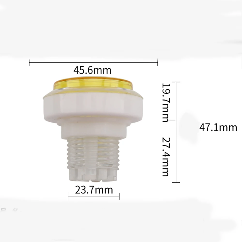 ใหม่45มม.โปร่งใส5/12V ไฟ LED ขนาดใหญ่ Illuminated Push ปุ่มสวิตช์ Micro สำหรับอาเขตเหรียญเครื่องดำเนินการเกม