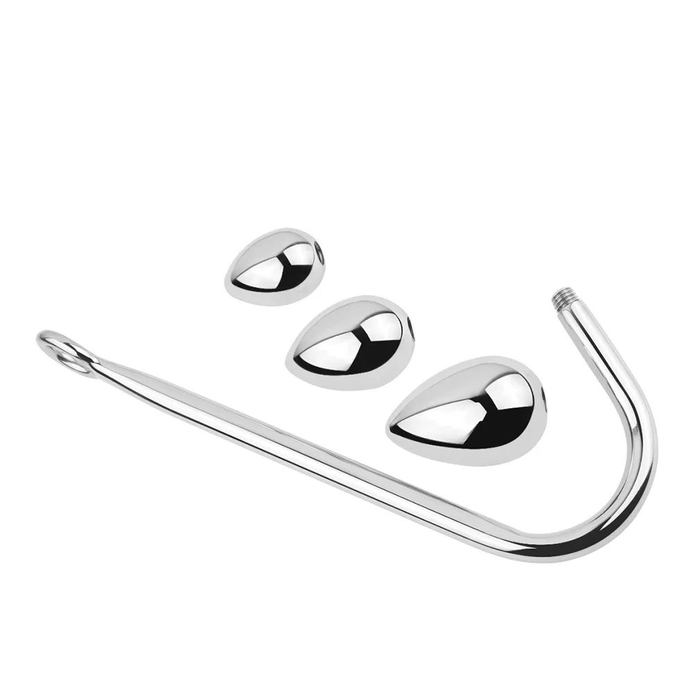 Stainless Steel Anal Hook Small Medium Large Ball Head for Choose Butt Plug dilator Metal Prostate Massager Sex Toy for Male