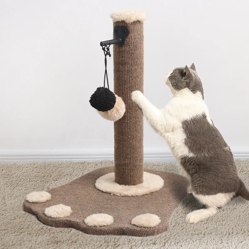 

Pet Toy Sisal Cat Scratching Post for Cat Tree Kitten Climbing Post Jumping Tower Toy with Ball Cat Scraper игрушки supplies