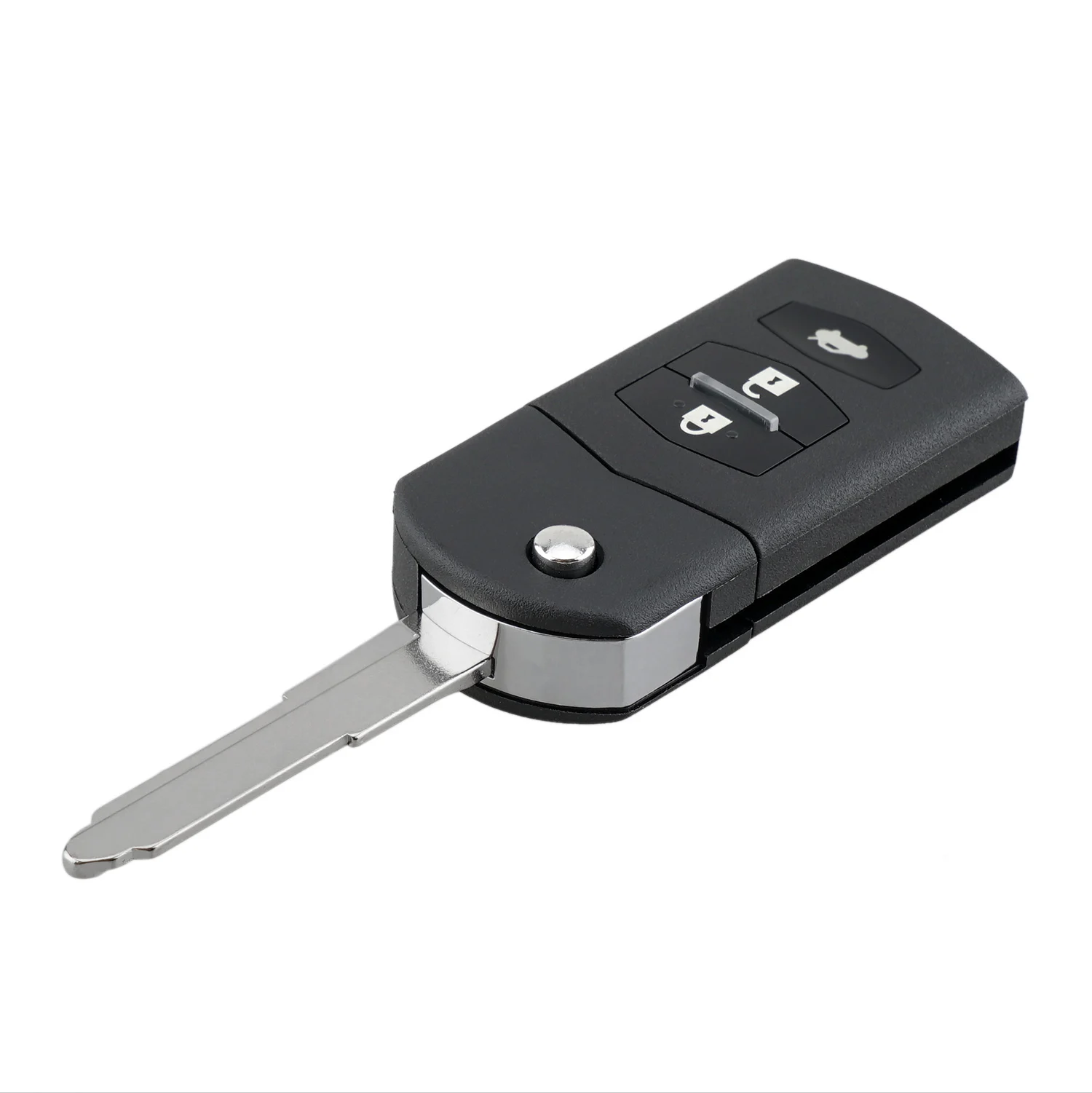 QWMEND SKE126-01 Car Remote Key for Mazda 2 6 2010 2011 2012 2013 Flip for Mazda Car Key 3 Buttons 4D63 Chip 433Mhz