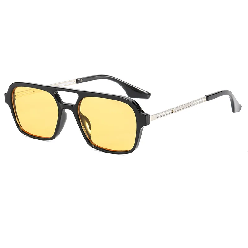 vintage Retro Square Sunglasses Women Brand Vintage Travel Small Rectangle Sun Glasses For Female men women Double beam glasses
