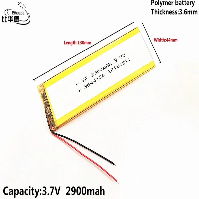 良いqulityリットルエネルギーバッテリー 3.7v、 2900mah 3644130 ポリマーリチウムイオン/リチウムイオン電池銀行、gps、mp3 、mp4