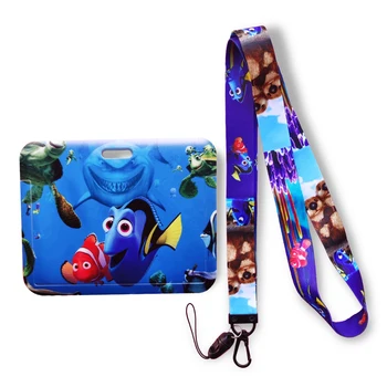 Disney Horizontale Findet Nemo Bank Karte Halter Studenten Mädchen Junge Bus Karte Fall Lanyard Besuchen Tür Identität Abzeichen Karte Abdeckung