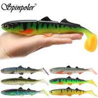 Spinpoler 25g/58g Shad Jointed Perch Pike Fishing Lures Soft Baitfish Bait Sinking SwimBait Crankbait Soft Bait Fishing tackle