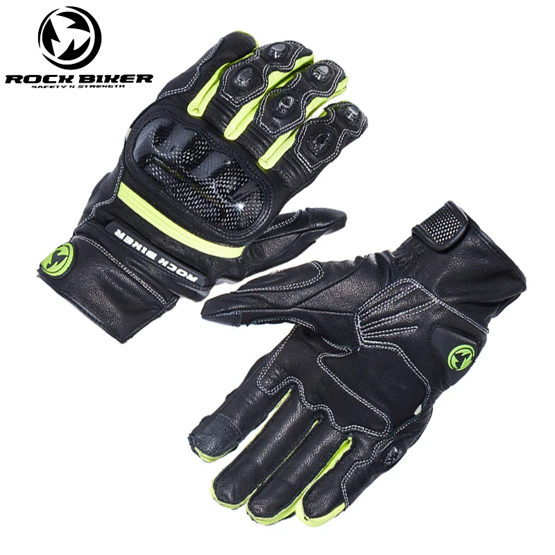 

Leather Racing Gloves Motorcycle Guantes de Moto Handschoenen Luva Motoqueiro Wearable Protect Fist Joint Carbon Fiber