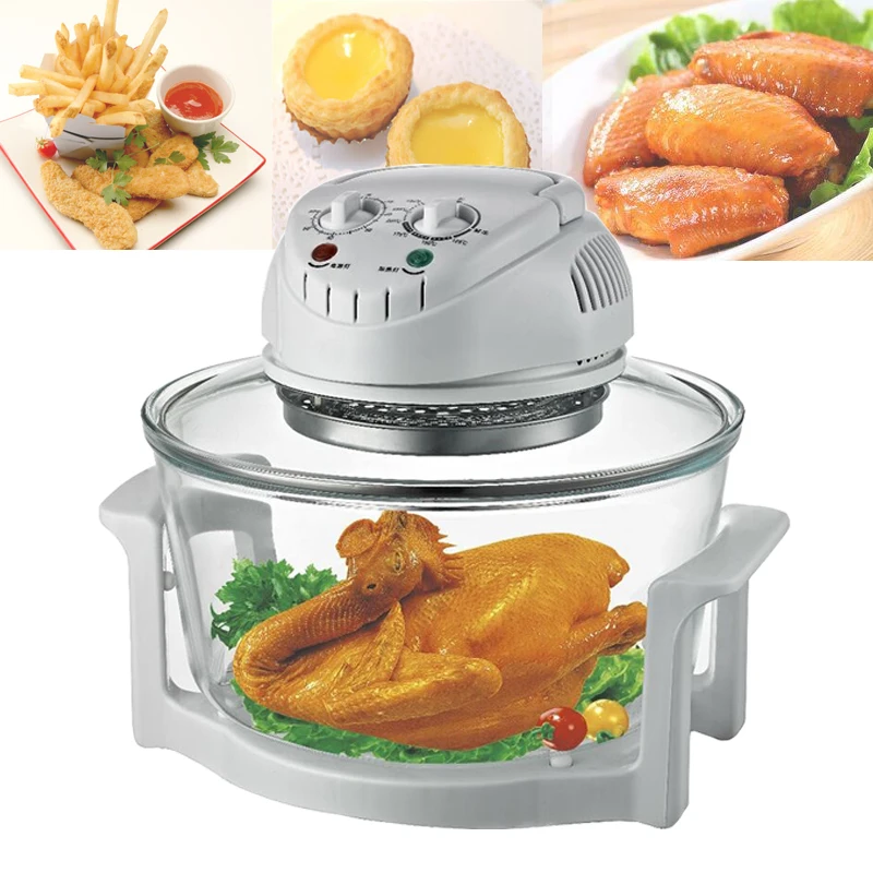 1200W 12L Multifunction Conventional Infrared Oven Roaster Air Fryer Turbo Electric Cooker BBQ Bake220V