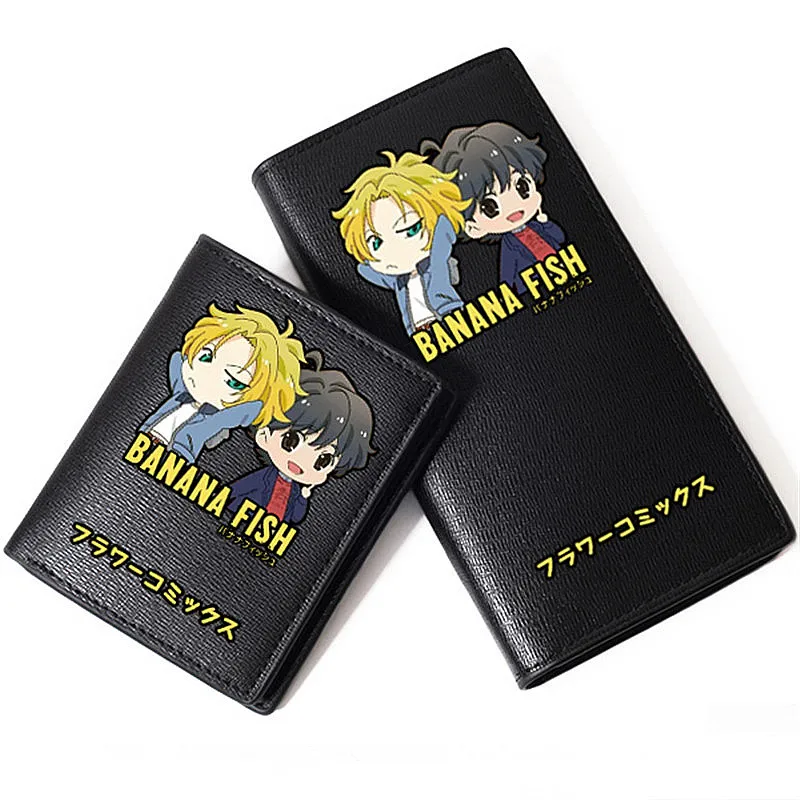 Di alta qualità BANANA FISH Ash Lynx Cosplay Anime borsa lunga Pu Leahter portafogli portamonete portamonete Anime ID Card Holder Money Clutch