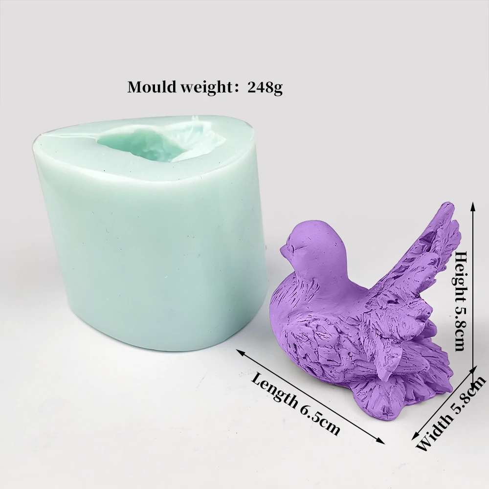 DW0225 PRZY Silicone Wedding Birthday Candle Mold 3D Animal Bird Pigeon Moulds Dove Soap Molds Clay Resin Moulds