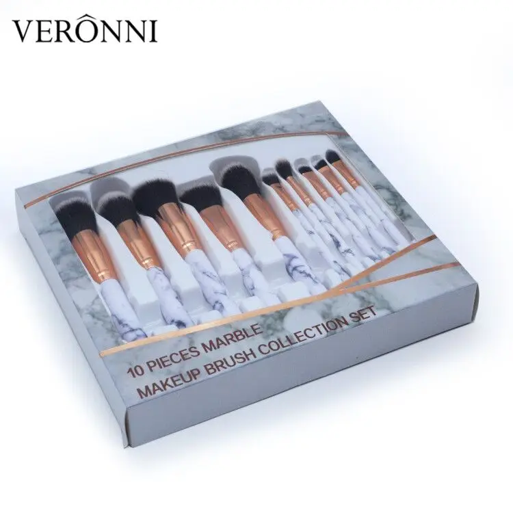 кисти для 10PCS Makeup Brushes Set Eye Shadow Foundation Blush Bronzer Blending Concealer Make Up Brush Cosmetic Beauty Tool Kit