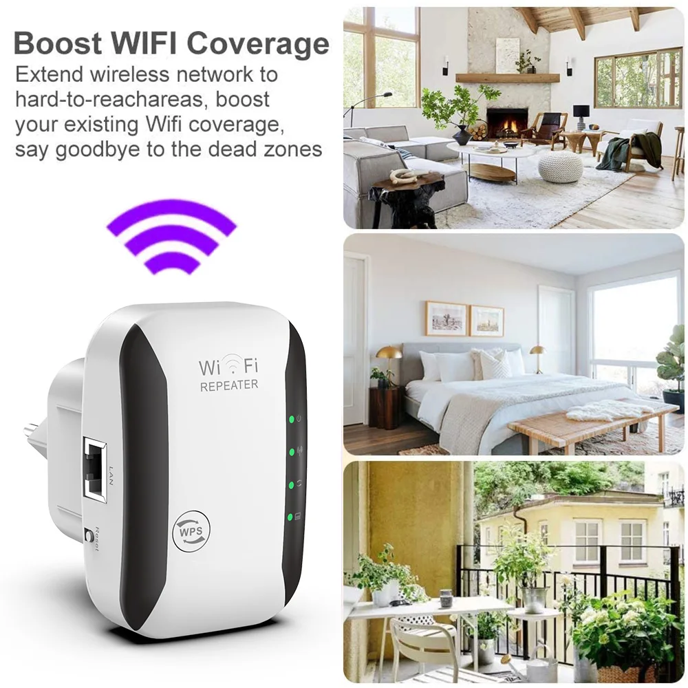 WiFi Wireless Repeater Extender 300Mbps Router Network Signal Amplifier Booster Long Range 2.4Ghz Wi-Fi Repeator Access Point