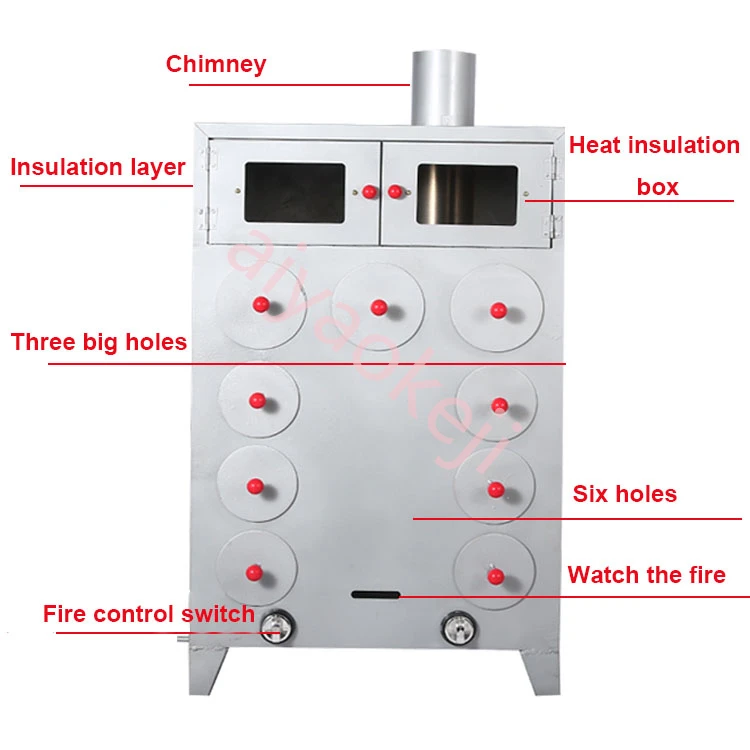 Commercial Sweet Potato Roaster 9 Holes Corn Oven  Roasting Machine For Chestnut, Potato Baker