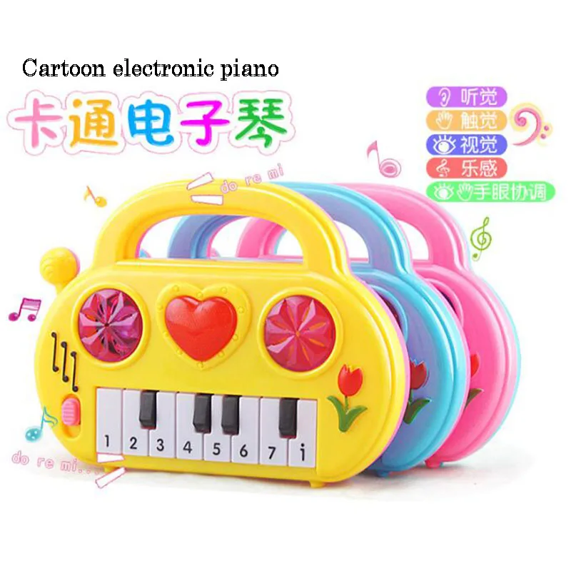 Kids Puzzle Early Education Multifunction Toy Musical Instrument Cartoon Electronic Piano Toy Fashion Birthday Gift