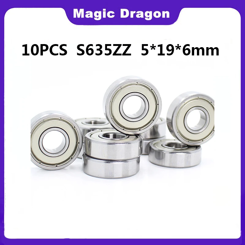 10PCS Stainless steel bearing SS635ZZ S635-2RS R-1950ZZ 80035 180035 5*19*6mm High quality