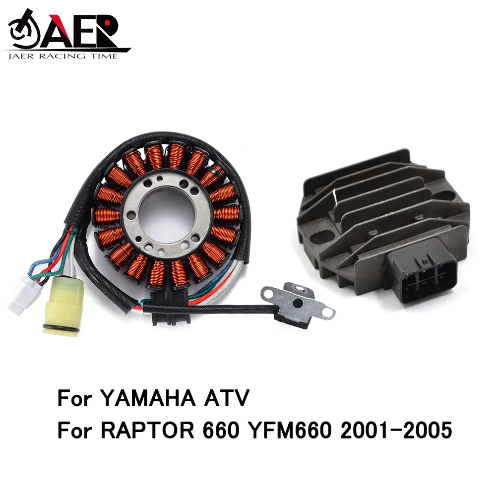 

Regulator Rectifier and Magneto Stator Coil Generator for Yamaha ATV RAPTOR 660 YFM660 2001-2005 2002 2003 2004