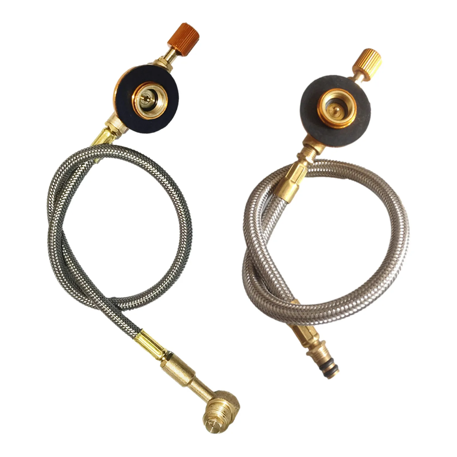 Stove Gas Fuel Pipe Tube For Outdoor Burners Stoves Connecting Pipe Bottle Link Stove Hose With Fire Power Regulating Valves