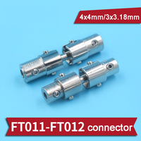 4mmx4mm 3mmx3.18mm Shaft Connector Stainless Steel Universal Joint Cardan Coupling for FT011 FT012 RC Boat Spare Parts