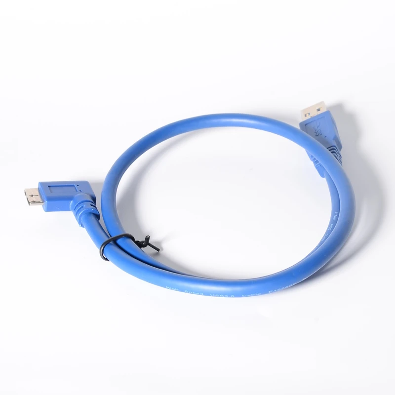60cm 1m azul usb 3.0 macho-micro-b macho esquerda angular cabo sincronização e carga cabo de alimentação gen 1 5gbps 2ft