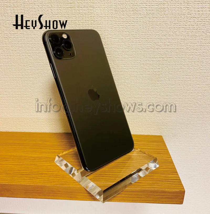 Universal Acrylic Phone Stand, Transparent Phone Holder Base, Mobile Power Support, Handheld Display,Stable for Retail Store