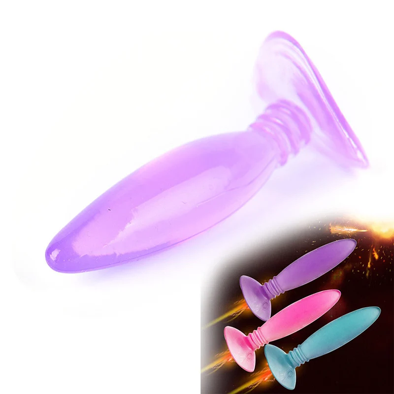 Bullet Shape Anal Plug Silicone Waterproof Sex Stimulation Toys For Adult Male Female The Bottom Suction Cup Design