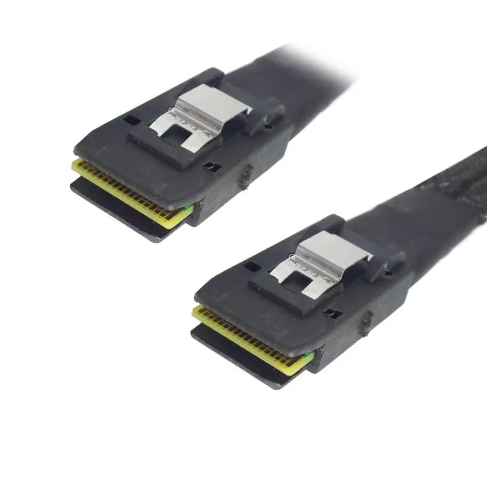 Mini Cable SAS interno de 0,8 M, 36 Pines, 8087 a izquierda y derecha, curva de 90 grados, SFF-8087, Mini Cable SAS, Cable de disco duro, Cable de ordenador