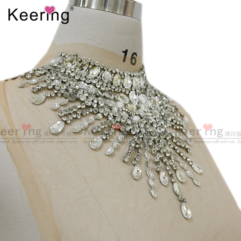 Bling Bling Body Applique Jewelry, Collar Patch for Wedding Dress, WDP-128