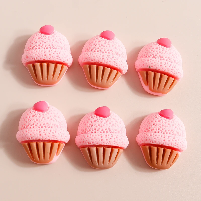 10 Stück Mix Mini Süße Lebensmittel Dessert Donut Kuchen Flache Rückseite Harz Cabochon Verzierungen DIY Scrapbooking für Mädchen Haarschleifen – Detail 10