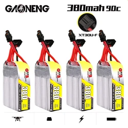 1-5PCS Gaoneng GNB 6S 22.8V 380mAh 90C/180C HV Lipo Battery XT30U-F Plug for FPV Racing Drone RC Models Multicopter Frame parts