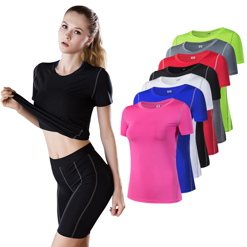 2023 Top do jogi dla kobiet Szybkoschnąca koszulka sportowa dla kobiet Fitness Gym Top Koszulka fitness do jogi Koszulki do biegania dla kobiet Top sportowy