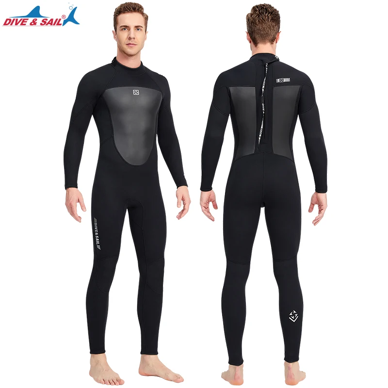Pełny kombinezon dla mężczyzn, kombinezony 3mm, neopren, Surfing, nurkowanie, Snorkeling, długie rękawy, zima, wiosenny strój kąpielowy, S-4XL