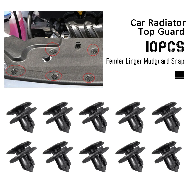 10pcs Front Radiator Top Guard Cover Fender Liner Snap Clip B182 For Geely Atlas Boyue NL3 Proton X70 Emgrand X7 Sport EC8 E8 GT