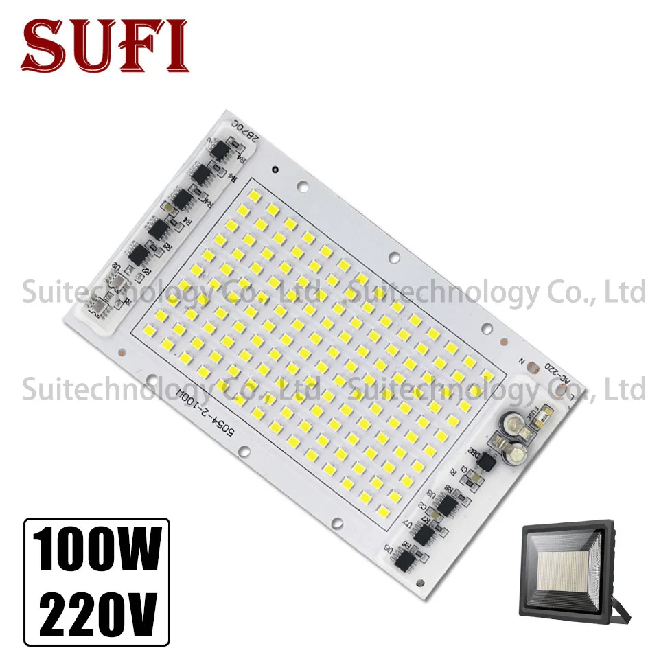 100W AC220V LED Lamp Source SMD2835 Light Beads LED Integrated COB Lamp Chip For Floodlight Outdoor Lighting Spotlight