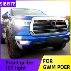 Great Wall GWM POER Front grille LED Light refitting decorative lamp special refitting front yellow light night warning light